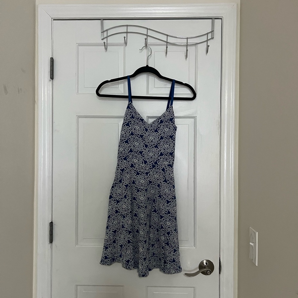 Navy spaghetti strap dress